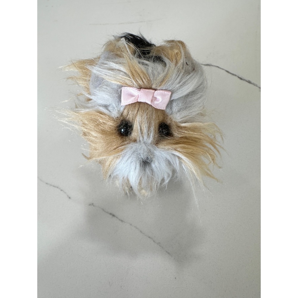 American Girl‎ Doll Pet Yorkie Puppy Dog Pink Bow Tan Black Grey 5 Inch Plush